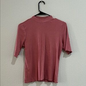 Blush Pink high neck, half sleeve blouse